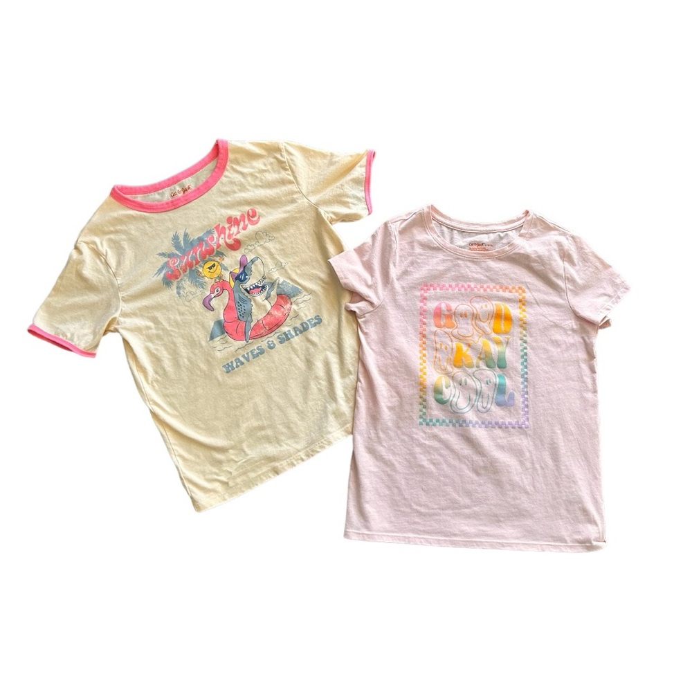 Cat & Jack BUNDLE. NEW Two girls graphic tees.